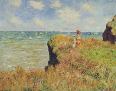 Claude Monet Walk on the Cliff at Pourville Germany oil painting art